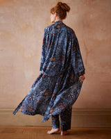 Nocturnal Garden Kimono Midnight Blue