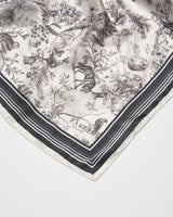 Wolf Garden Toile Black Square Scarf