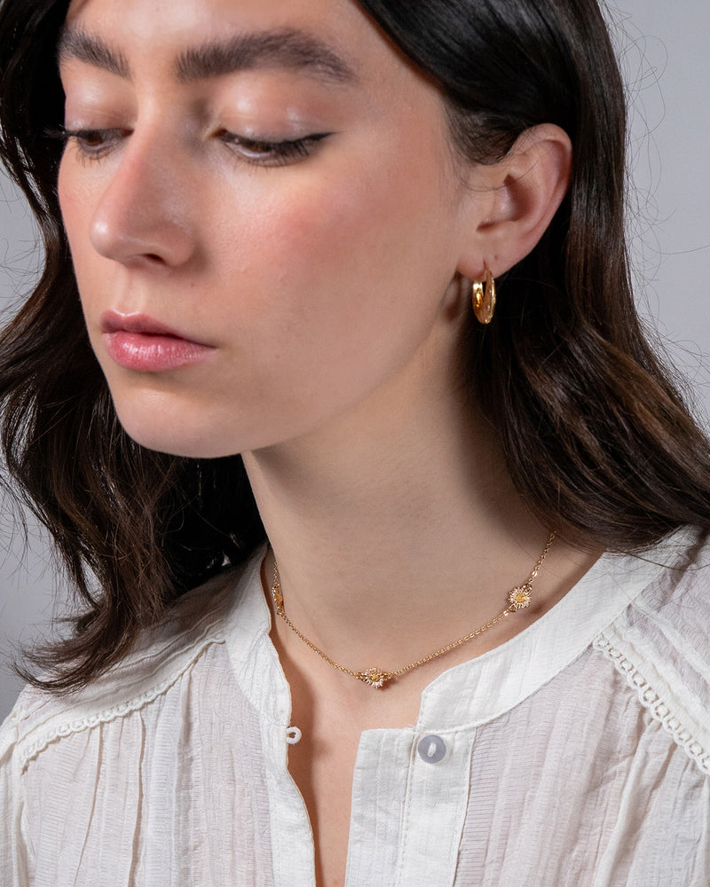 Daisy Hoop Earrings