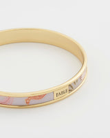 Whispering Sands Printed Gold Plated Bangle - Blue