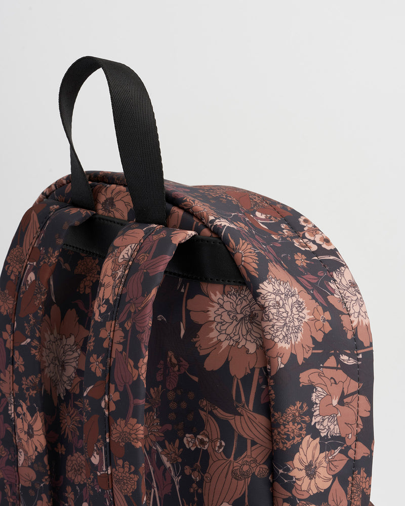 Deco Blooms Large Black Backpack