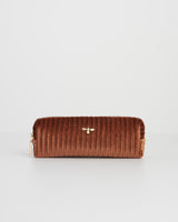 Rust Corduroy Velvet Pencil Case