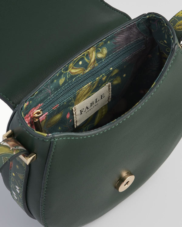 Into the Woods Green Saddle Bag