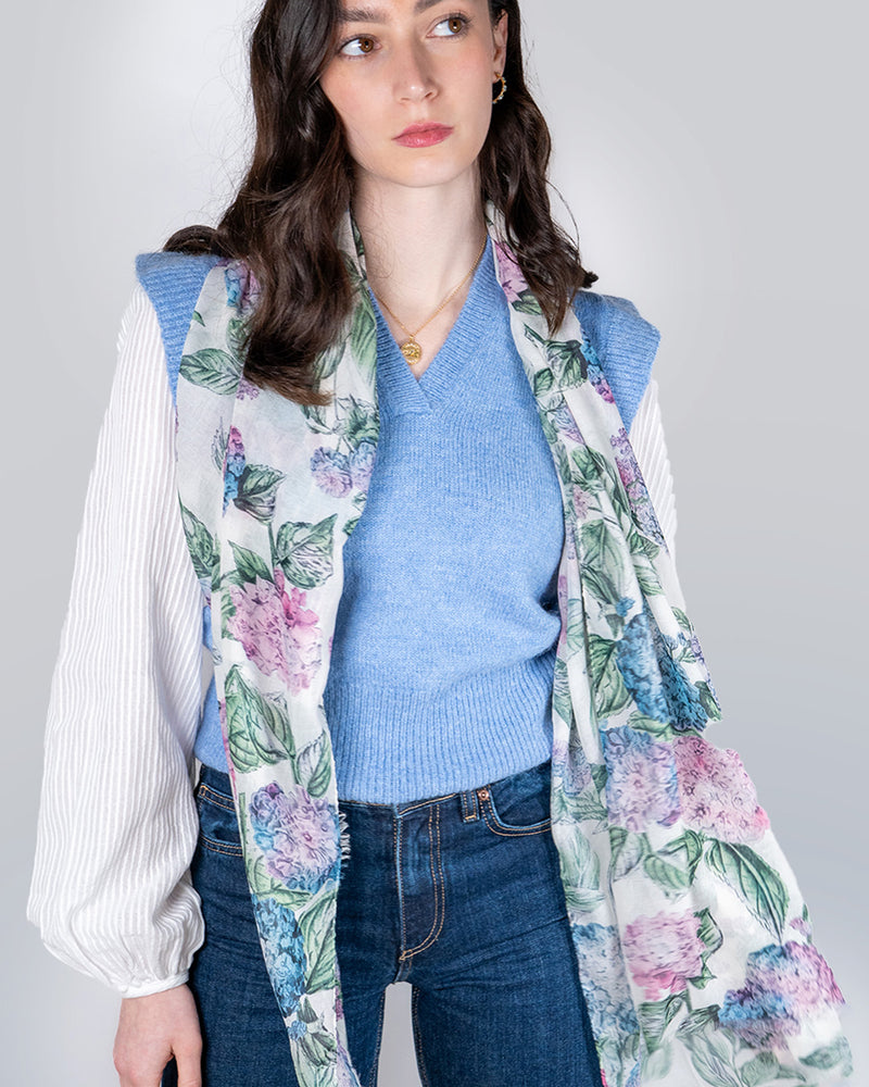 Hydrangea Light Weight Scarf