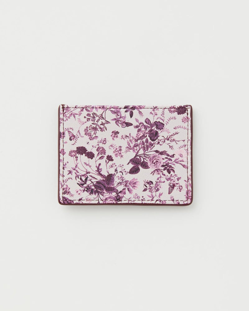 Rambling Rose Card Purse Burgundy