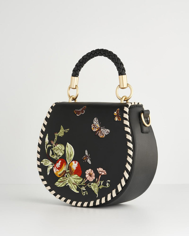 Cameo Apple Leather Saddle Bag