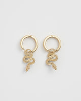 Celestial Snake Huggie Earrings