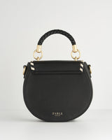 Cameo Apple Leather Saddle Bag - Black