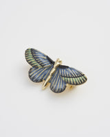 Deco Butterfly Blue Brooch