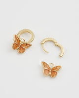 Butterfly Huggie Earrings