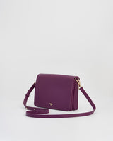 Floral Engravings Plum Crossbody Handbag