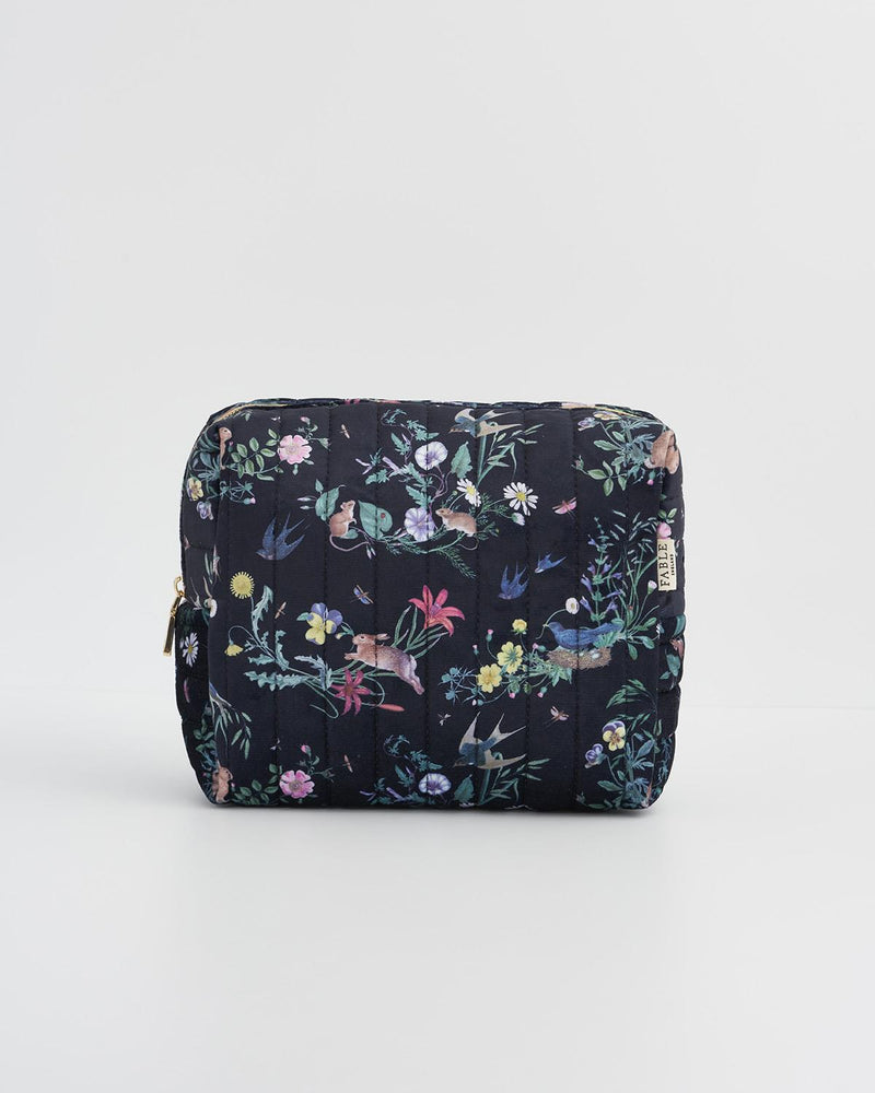 Running Bunny Large Quilted Makeup Bag