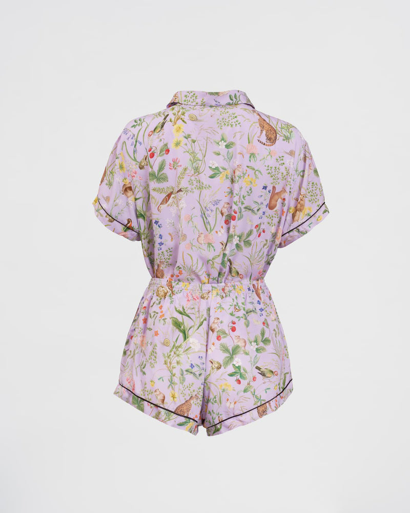 Meadow Creature Lilac Short Pyjamas