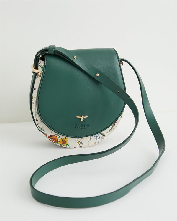 Botanical Pumpkin Green Saddle Bag