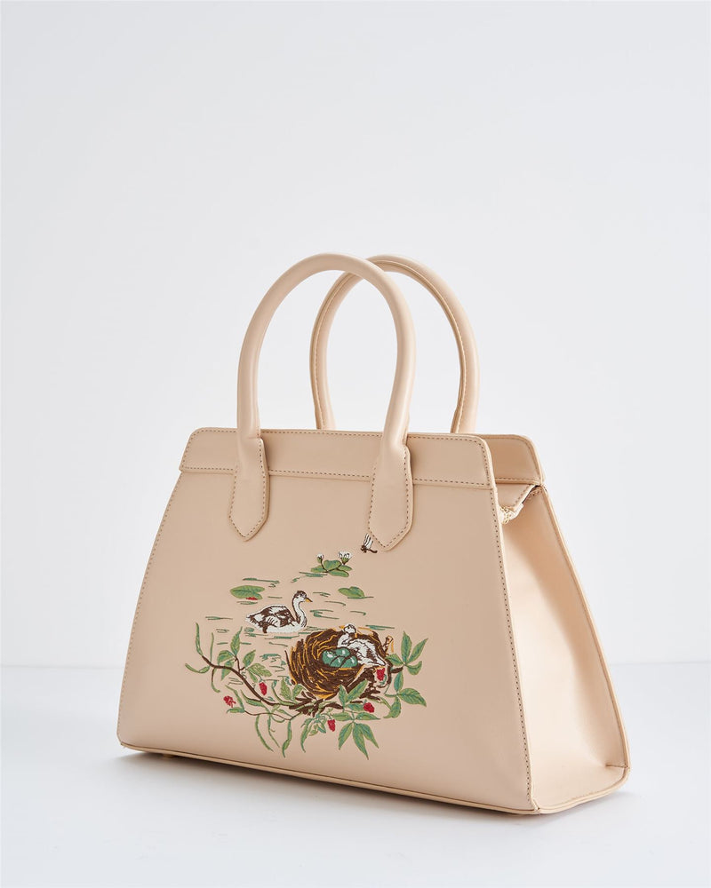 Henrietta Tote Bag Embroidered Cygnet